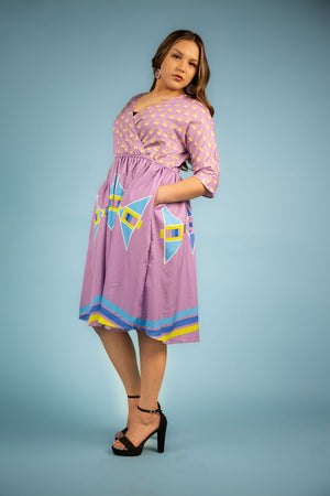 Kinship Women's Knee-Length V-Neck Dress (3-4 week delivery)