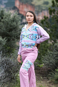 Women’s Crow Pink Cropped Windbreaker