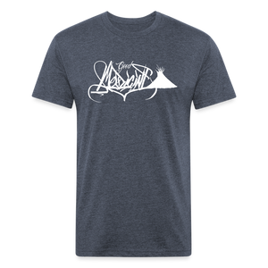 Leftoes Handstyle Fitted Tee - heather navy