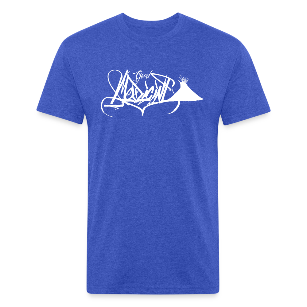 Leftoes Handstyle Fitted Tee - heather royal