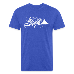 Leftoes Handstyle Fitted Tee - heather royal