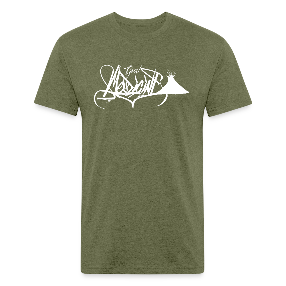 Leftoes Handstyle Fitted Tee - heather military green