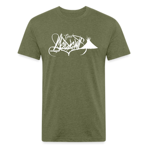 Leftoes Handstyle Fitted Tee - heather military green