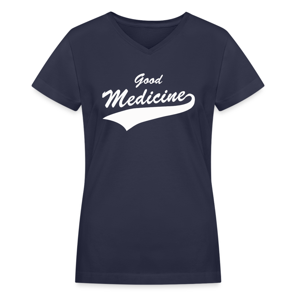 Women's GM Swoosh V-Neck - navy