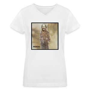 Women's "MOOD" V-Neck - white