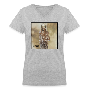 Women's "MOOD" V-Neck - gray