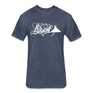 Leftoes Handstyle Fitted Tee - heather navy