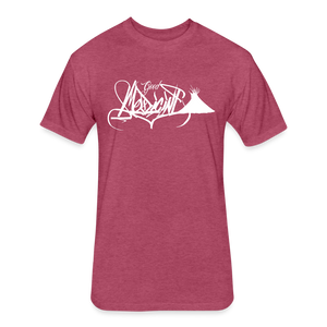 Leftoes Handstyle Fitted Tee - heather burgundy