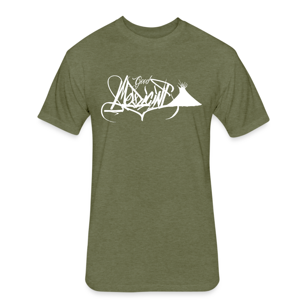 Leftoes Handstyle Fitted Tee - heather military green