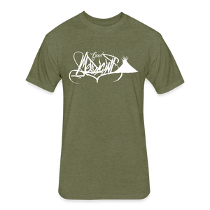 Leftoes Handstyle Fitted Tee - heather military green